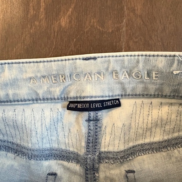 American Eagle Hi-Rise Jegging Light Acid Wash Ne(X)t Level Stretch Raw Hem 8 - Picture 13 of 16